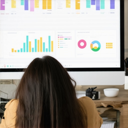 Marketing professional reviewing local SEO analytics and maps on a computer.