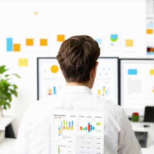 Person reviewing SEO analytics on computer for local business growth.