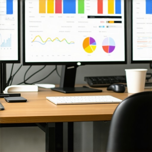 Digital Tools for Local SEO Maintenance Laptop and smartphone displaying SEO analytics and review notifications for local business optimization.