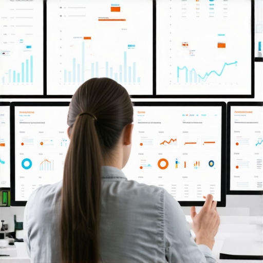 Local SEO Data Dashboard Person reviewing local search analytics on a computer screen