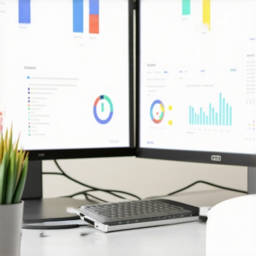 Tools for Local SEO Maintenance Person analyzing local SEO performance metrics using digital tools on monitor screens