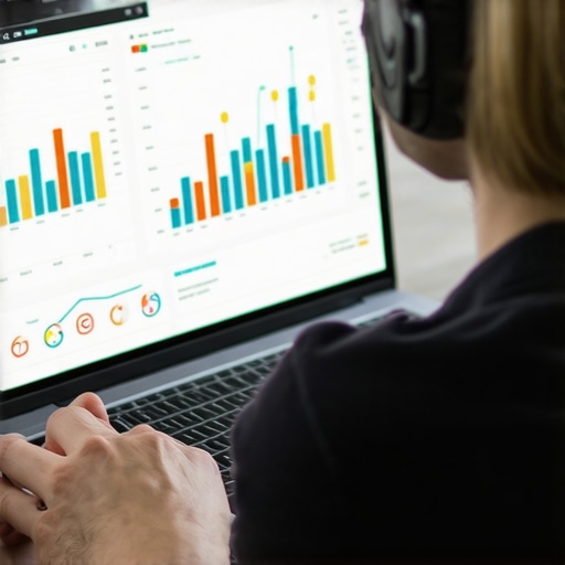 Analyzing Local SEO Data with BrightLocal Person reviewing local SEO performance metrics on a laptop