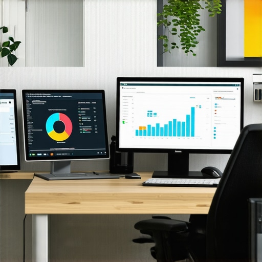 Modern SEO Tools for Local Business Desktop with SEO software dashboards displaying local SEO metrics.