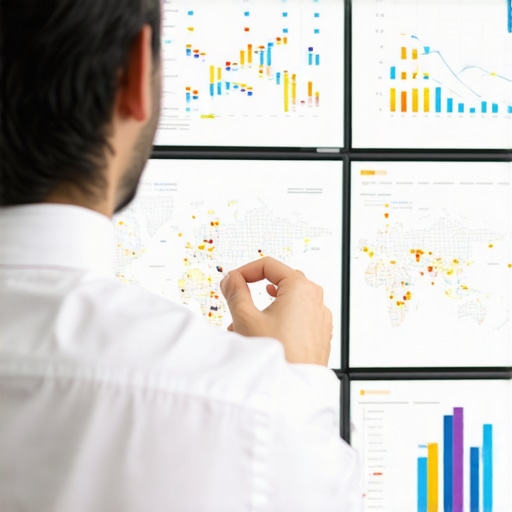 SEO Analysis for Local Business Business owner reviewing local search metrics on computer screens
