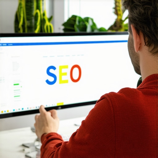 Deep Dive into Local SEO Business owner reviewing local SEO analytics on screen