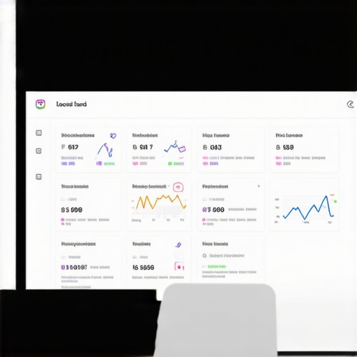 Screenshot of local SEO performance metrics with maps and graphs