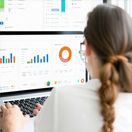 Person using SEO analytics and citation management tools to maintain local search rankings