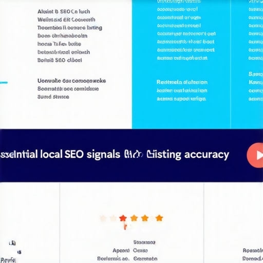Infographic illustrating critical signals influencing local search rankings, such as proximity, reviews, and consistency
